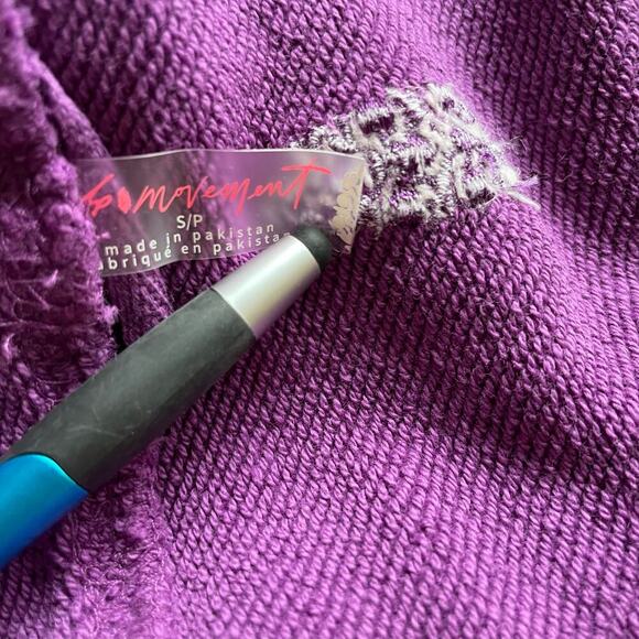 Free People Movement Remi Pullover Sweatshirt High Neck Purple Size Small NEW - Picture 10 of 12